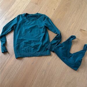 lululemon athletica Teal Long Sleeve Top
